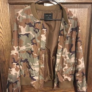 Love Tree Camo Bomber Jacket